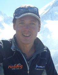 Michele Ufer at Mount Everest Basecamp